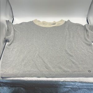 Numph Metallic Silver Short Sleeved Sweater Small